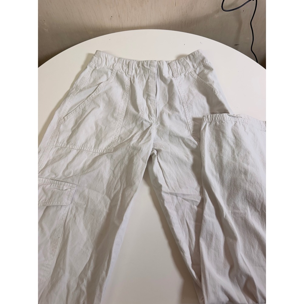 White Fox Cargo Pants Women‎ XS White Excellent High Waisted Utility Streetwear